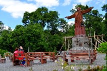 Statue of Christ in Pucon.