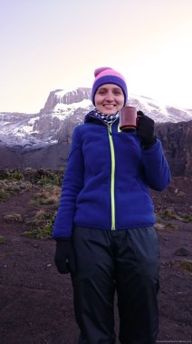 Morning Kilimanjaro tea at Barranco Camp